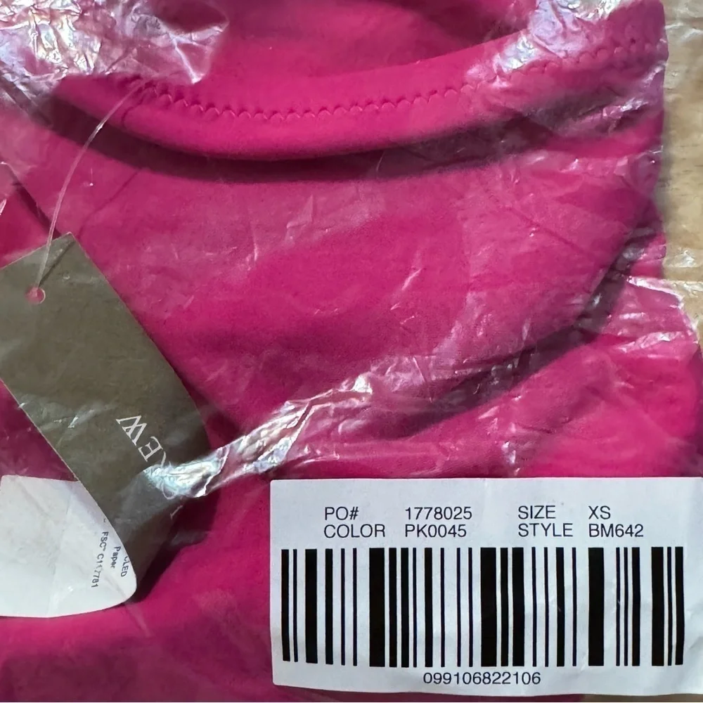 J. Crew Womens High-Rise Full-Coverage Bikini Bottom Radiant Fuchsia Size XS NWT